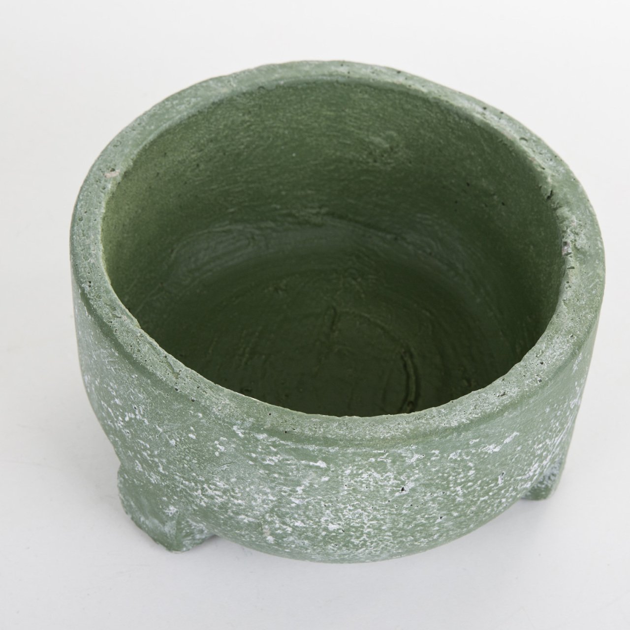 Veramaya Kurna Tip Yeşil Beton Saksı 18x10 Cm