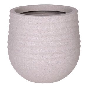 Oval İç ve Dış Mekan Saksı Bej Küçük Boy 30x30x27,5 Cm.