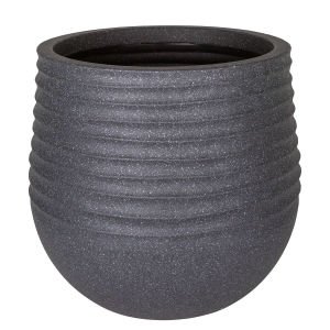 Oval İç ve Dış Mekan Saksı Siyah Büyük Boy 53x53x49 Cm.