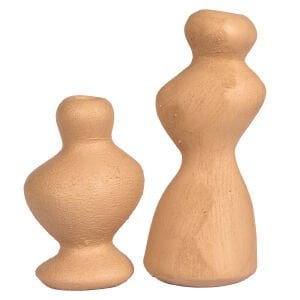 Dekoratif Seramik Şamdan Hoi 2'li Set Açık Kahve
