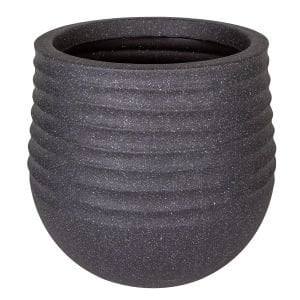 Oval İç ve Dış Mekan Saksı Siyah Küçük Boy 30x30x27,5 Cm.