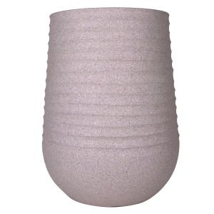 Oval İç ve Dış Mekan Saksı Bej Orta Boy 39x39x51 Cm.