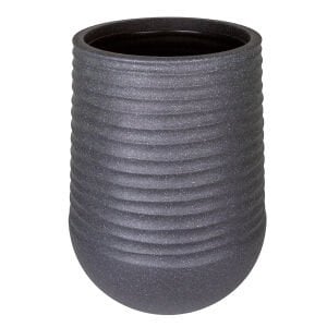 Oval İç ve Dış Mekan Saksı Siyah Büyük Boy 53x53x69,5 Cm.