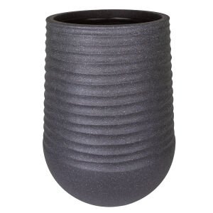 Oval İç ve Dış Mekan Saksı Siyah Büyük Boy 53x53x69,5 Cm.