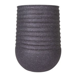 Oval İç ve Dış Mekan Saksı Siyah Küçük Boy 28x28x37 Cm.