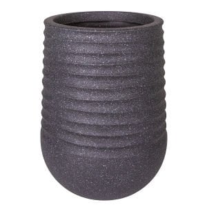 Oval İç ve Dış Mekan Saksı Siyah Küçük Boy 28x28x37 Cm.