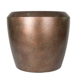 Oval İç ve Dış Mekan Saksı Büyük Boy Bakır Eskitme 55,5x55,5x48,4 Cm.