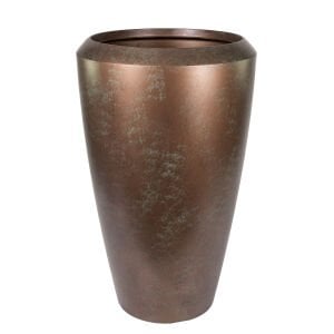 Konik İç ve Dış Mekan Saksı Büyük Boy Bakır Eskitme 55x55x86,3 Cm.