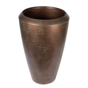 Konik İç ve Dış Mekan Saksı Büyük Boy Bakır Eskitme 55x55x86,3 Cm.
