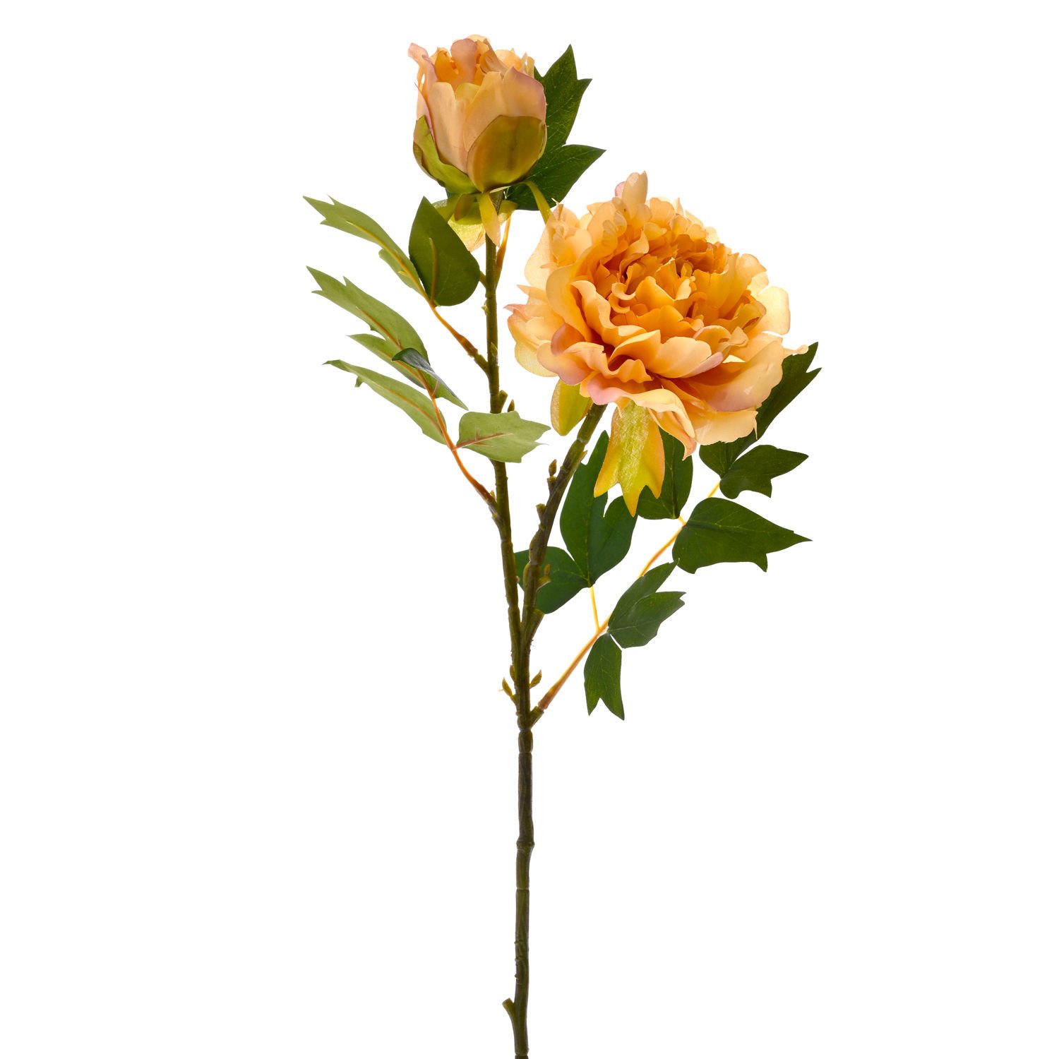 Yapay Şakayık Dalı, Tomurcuklu, Somon Renk - 52 cm