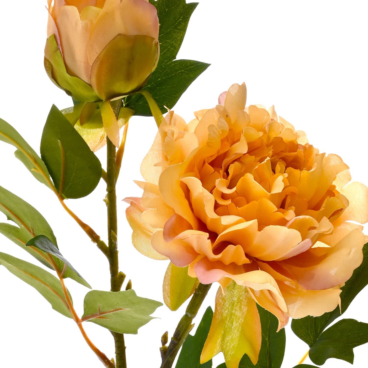 Yapay Şakayık Dalı, Tomurcuklu, Somon Renk - 52 cm