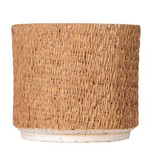 Beton Saksı Hasır Desenli Kahverengi 14,5x14,5x13 Cm.