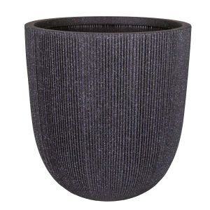 Oval İç ve Dış Mekan Saksı Büyük Boy Koyu Antrasit 44x44x44,5 Cm.