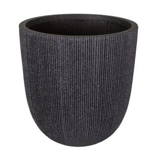 Oval İç ve Dış Mekan Saksı Büyük Boy Koyu Antrasit 44x44x44,5 Cm.