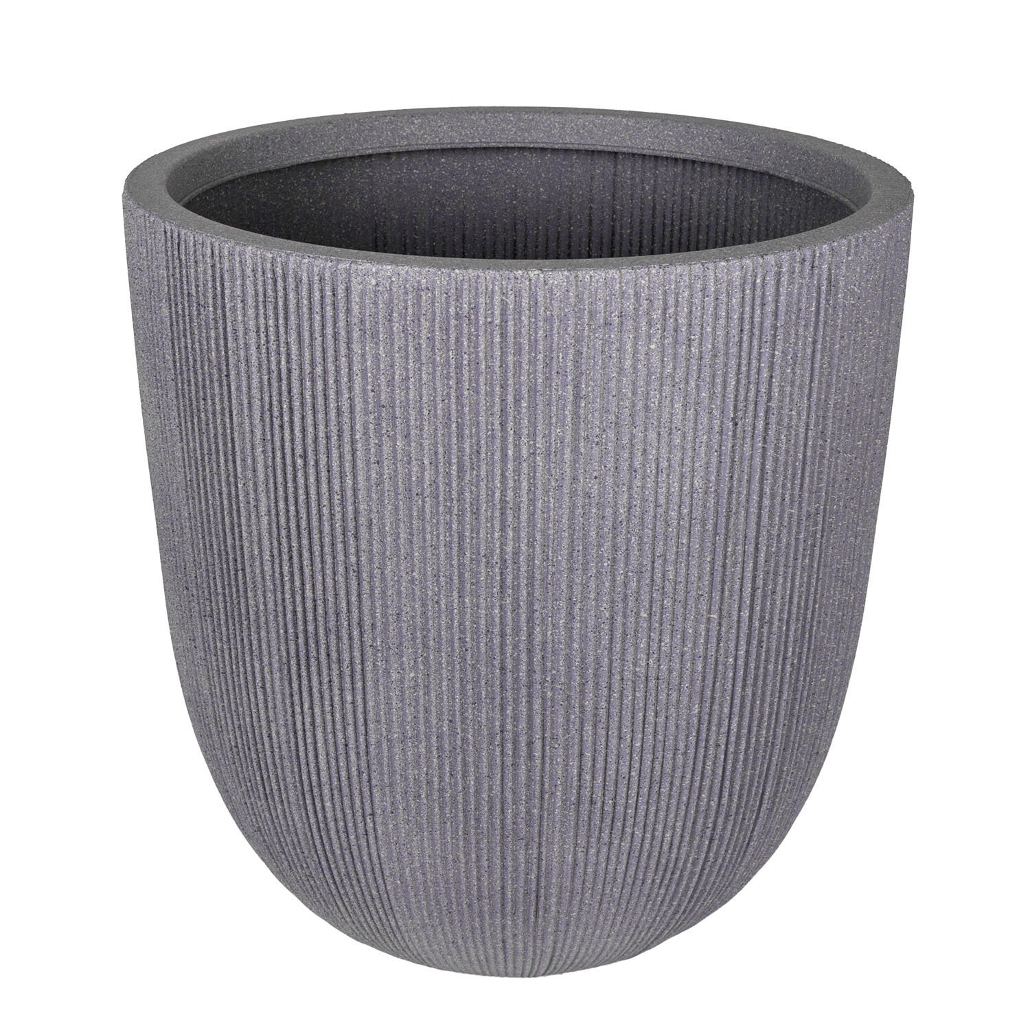 Oval İç ve Dış Mekan Saksı Gri Büyük Boy 44x44x44,5 Cm.