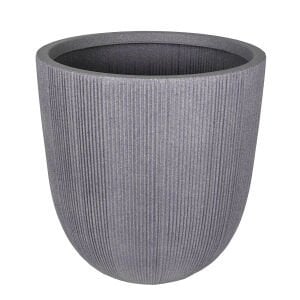 Oval İç ve Dış Mekan Saksı Gri Büyük Boy 44x44x44,5 Cm.