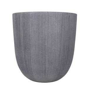 Oval İç ve Dış Mekan Saksı Gri Büyük Boy 44x44x44,5 Cm.