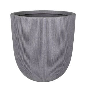 Oval İç ve Dış Mekan Saksı Gri Büyük Boy 44x44x44,5 Cm.