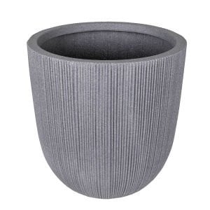 Oval İç ve Dış Mekan Saksı Gri Orta Boy 37x37x37,5 Cm.