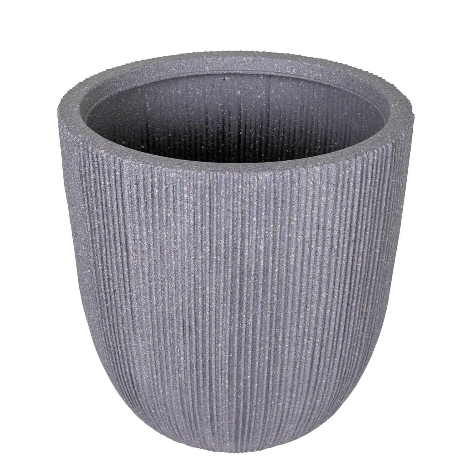 Oval İç ve Dış Mekan Saksı Gri Küçük Boy 31x31x31,5 Cm.