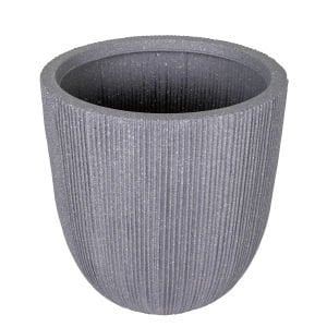 Oval İç ve Dış Mekan Saksı Gri Küçük Boy 31x31x31,5 Cm.