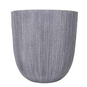 Oval İç ve Dış Mekan Saksı Gri Küçük Boy 31x31x31,5 Cm.