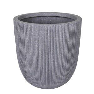 Oval İç ve Dış Mekan Saksı Gri Küçük Boy 31x31x31,5 Cm.