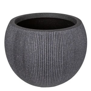 Oval İç ve Dış Mekan Saksı Büyük Boy Koyu Antrasit 53x53x41 Cm.