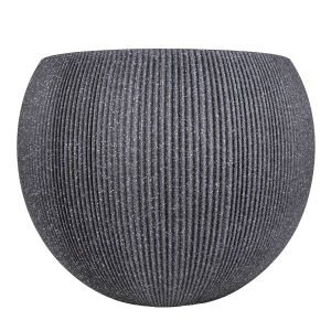 Oval İç ve Dış Mekan Saksı Büyük Boy Koyu Antrasit 53x53x41 Cm.