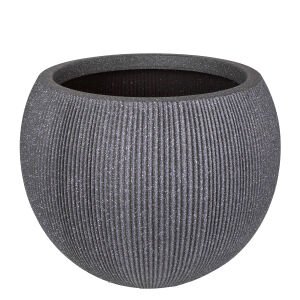 Oval İç ve Dış Mekan Saksı Büyük Boy Koyu Antrasit 53x53x41 Cm.