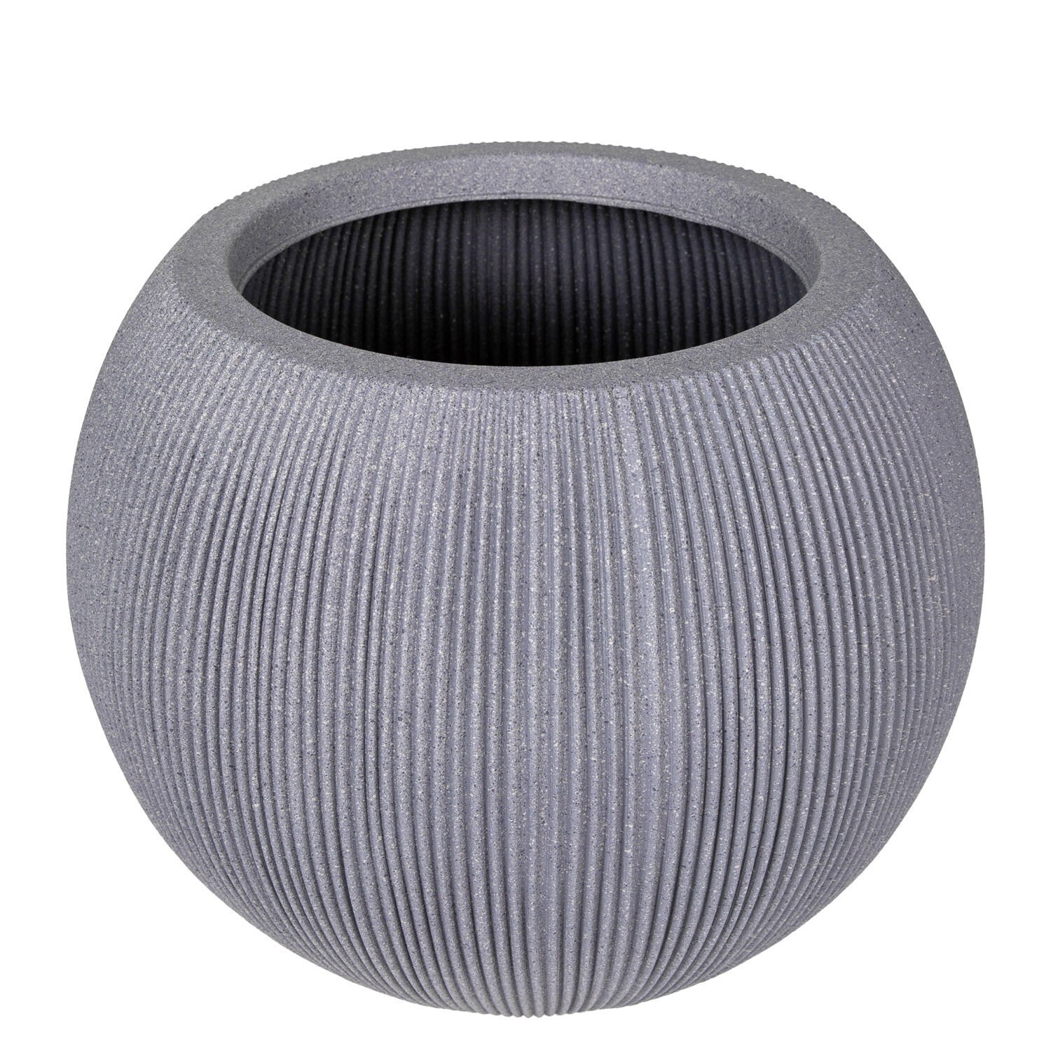 Oval İç ve Dış Mekan Saksı Gri Orta Boy 37x37x30 Cm.
