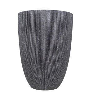 Oval İç ve Dış Mekan Saksı Siyah Büyük Boy 44x44x57,5 Cm.