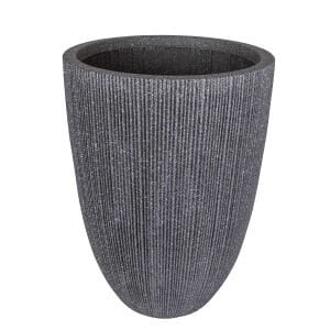 Oval İç ve Dış Mekan Saksı Siyah Orta Boy 37x37x48,5 Cm.