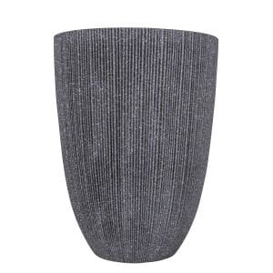 Oval İç ve Dış Mekan Saksı Siyah Orta Boy 37x37x48,5 Cm.