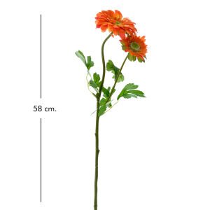 Yapay Gerbera Papatyası Dalı Turuncu 58 Cm.