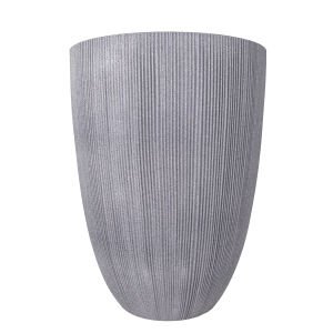 Oval İç ve Dış Mekan Saksı Gri Büyük Boy 44x44x57,5 Cm.