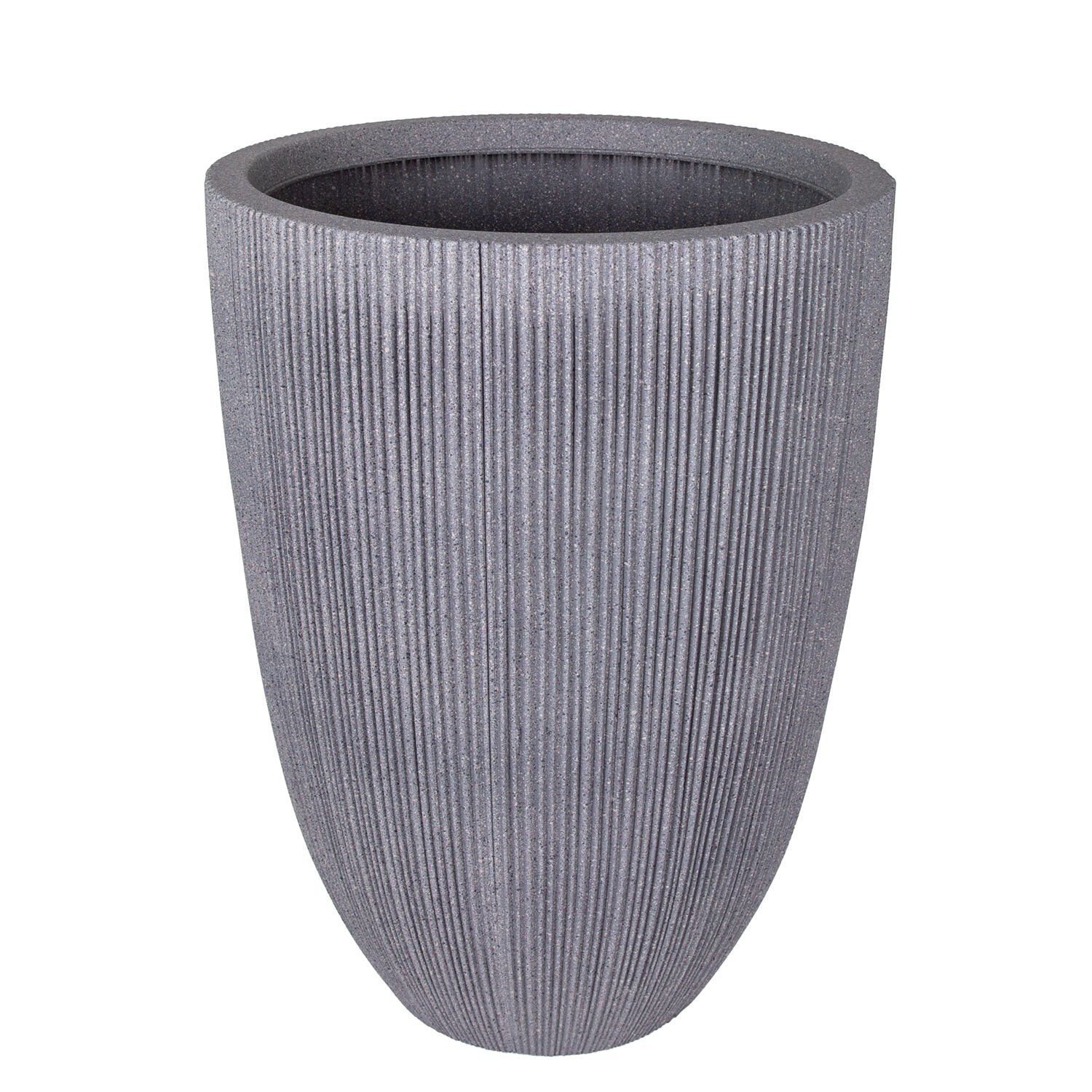 Oval İç ve Dış Mekan Saksı Gri Orta Boy 37x37x48,5 Cm.