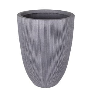 Oval İç ve Dış Mekan Saksı Gri Orta Boy 37x37x48,5 Cm.