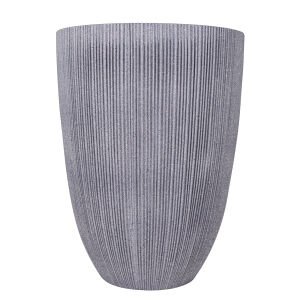 Oval İç ve Dış Mekan Saksı Gri Orta Boy 37x37x48,5 Cm.