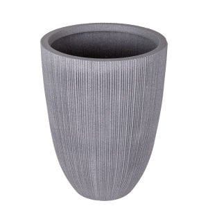 Oval İç ve Dış Mekan Saksı Gri Orta Boy 37x37x48,5 Cm.