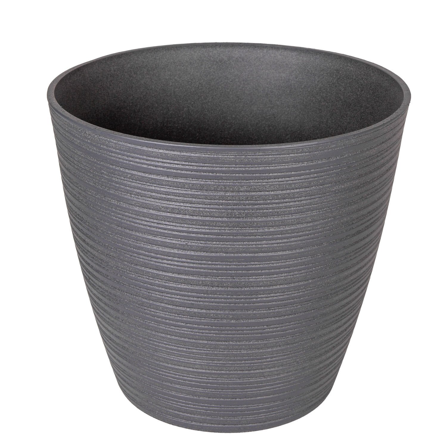 Oval İç ve Dış Mekan Saksı Antrasit Gri Orta Boy 35x35x32,2 Cm.