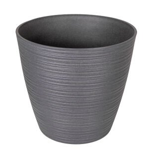 Oval İç ve Dış Mekan Saksı Antrasit Gri Orta Boy 35x35x32,2 Cm.