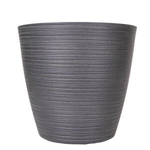 Oval İç ve Dış Mekan Saksı Antrasit Gri Orta Boy 35x35x32,2 Cm.
