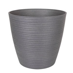 Oval İç ve Dış Mekan Saksı Antrasit Gri Orta Boy 35x35x32,2 Cm.