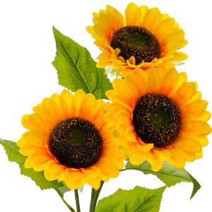 Yapay Ayçiçeği Dalı Sarı 90 Cm.