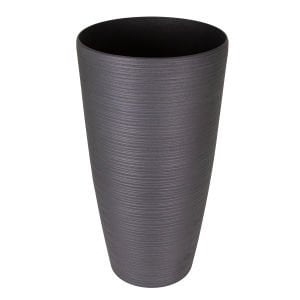 Konik İç ve Dış Mekan Saksı Antrasit Gri Büyük Boy 40x40x75,5 Cm.