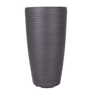 Konik İç ve Dış Mekan Saksı Antrasit Gri Küçük Boy 23x23x42 Cm.