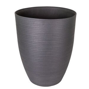 Oval İç ve Dış Mekan Saksı Antrasit Gri Büyük Boy 43x43x52,5 Cm.