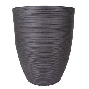 Oval İç ve Dış Mekan Saksı Antrasit Gri Orta Boy 35x35x42,5 Cm.