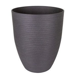 Oval İç ve Dış Mekan Saksı Antrasit Gri Orta Boy 35x35x42,5 Cm.